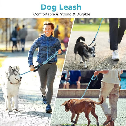 3M Reflective Pet Nylon Leash – Adjustable Dog Tow Rope with Non-Slip Foam Handle for Small, Medium & Large Dogs, Outdoor Walking Lead
