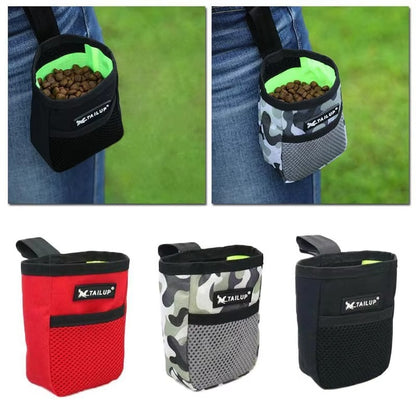 Pet Dog Training Treat Pouch – Portable Snack Reward Bag for Puppy Obedience & Agility Training, Waist Feed Pocket with Drawstring Closure