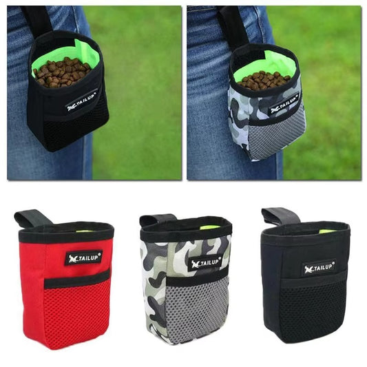 Pet Dog Training Treat Pouch – Portable Snack Reward Bag for Puppy Obedience & Agility Training, Waist Feed Pocket with Drawstring Closure