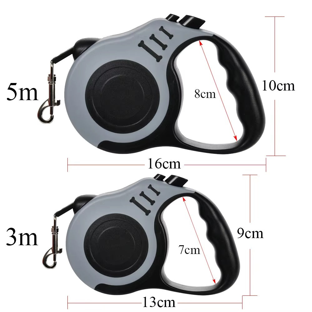 3M/5M Automatic Retractable Dog Leash – Strong Nylon Puppy Lead for Small, Medium & Large Dogs and Cats, Durable Pet Walking Leash