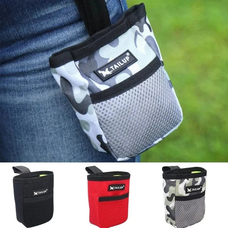 Pet Dog Training Treat Pouch – Portable Snack Reward Bag for Puppy Obedience & Agility Training, Waist Feed Pocket with Drawstring Closure