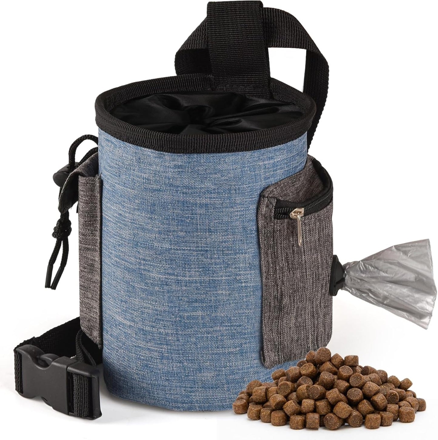 Pet Dog Training Treat Pouch – Portable Snack Reward Bag for Puppy Obedience & Agility Training, Waist Feed Pocket with Drawstring Closure