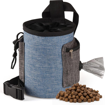 Pet Dog Training Treat Pouch – Portable Snack Reward Bag for Puppy Obedience & Agility Training, Waist Feed Pocket with Drawstring Closure
