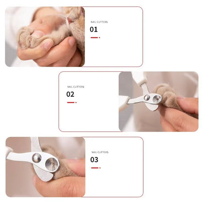 Professional Pet Nail Clippers – Circular Hole Cat &amp; Dog Nail Scissors, Toe Claw Trimmer for Small Dogs and Cats