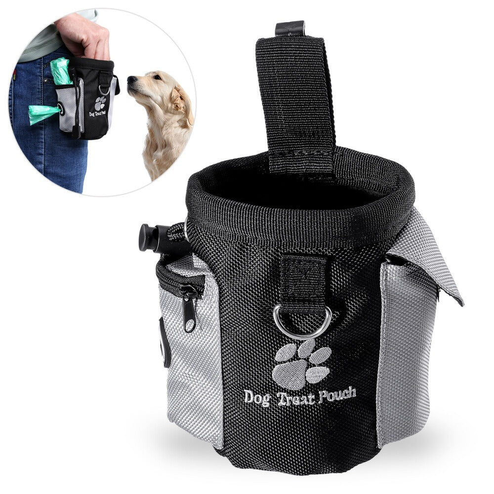 Pet Dog Training Treat Pouch – Portable Snack Reward Bag for Puppy Obedience & Agility Training, Waist Feed Pocket with Drawstring Closure