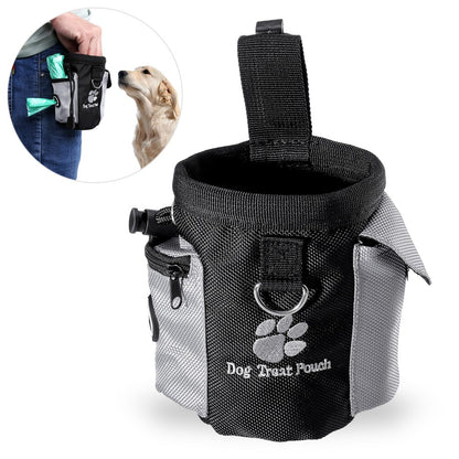 Pet Dog Training Treat Pouch – Portable Snack Reward Bag for Puppy Obedience & Agility Training, Waist Feed Pocket with Drawstring Closure