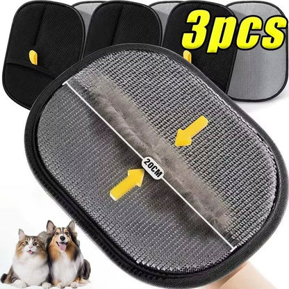 3-Piece Pet Grooming & Cleaning Glove Set – Double-Sided Washing, Massage & Self-Cleaning