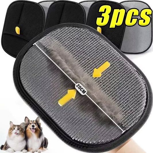 3-Piece Pet Grooming & Cleaning Glove Set – Double-Sided Washing, Massage & Self-Cleaning
