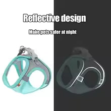 Cat & Dog Harness Vest Chest Rope Set – Reflective Breathable Adjustable Pet Harness with Leash