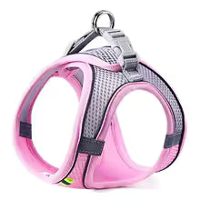 Cat & Dog Harness Vest Chest Rope Set – Reflective Breathable Adjustable Pet Harness with Leash