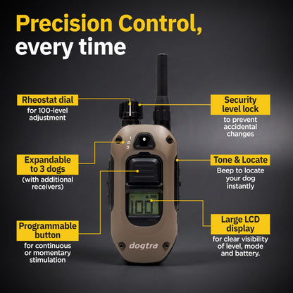 3+ Dogtra Pathfinder 2 - Hunting Ecollar GPS Dog Training Collar with Remote, 9 Mile Range, Tracking & Containment for Medium & Large Dog Breeds, Electric GEO Fence Tracker, Stimulation, Vibration, Tone