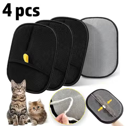 3-Piece Pet Grooming & Cleaning Glove Set – Double-Sided Washing, Massage & Self-Cleaning