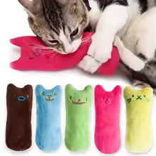 Catnip Teeth Grinding Plush Cat Toy – Interactive Chew &amp; Bite Toy with Cat Mint for Kittens and Cats