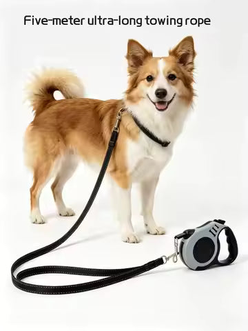 3M/5M Automatic Retractable Dog Leash – Strong Nylon Puppy Lead for Small, Medium & Large Dogs and Cats, Durable Pet Walking Leash